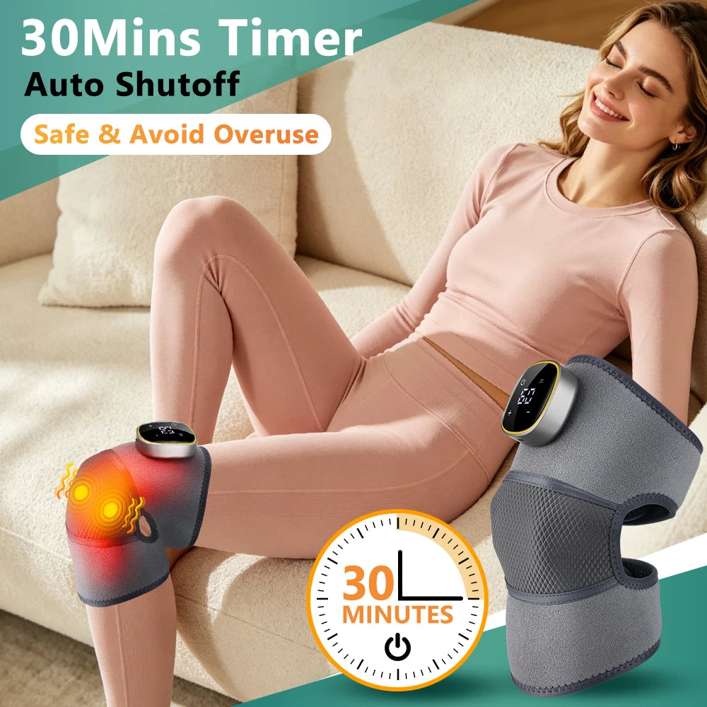Heated Knee Massager – 3-in-1 Heat & Vibration Support