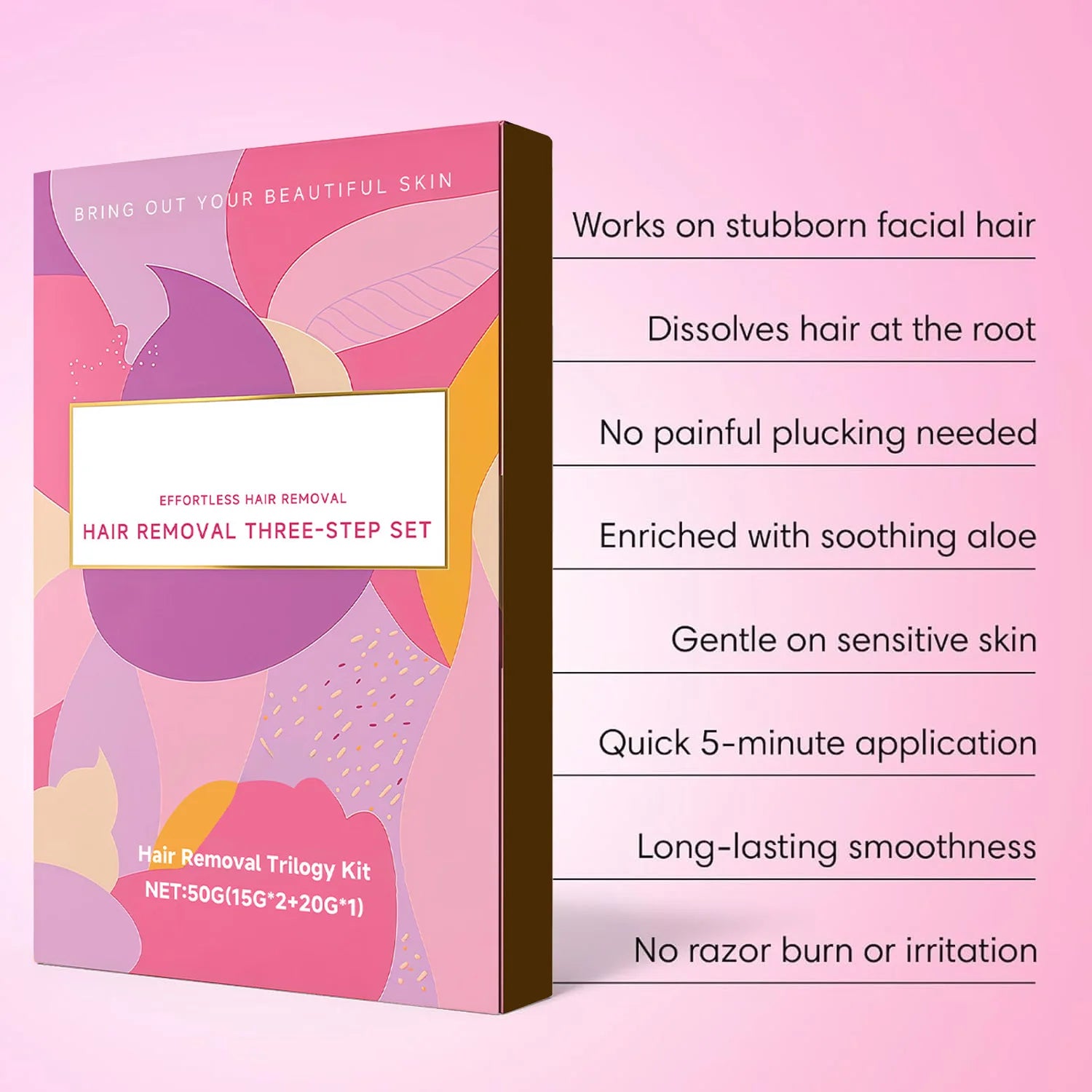 Facial Hair Removal Cream Kit – Gentle & Easy Hair Removal