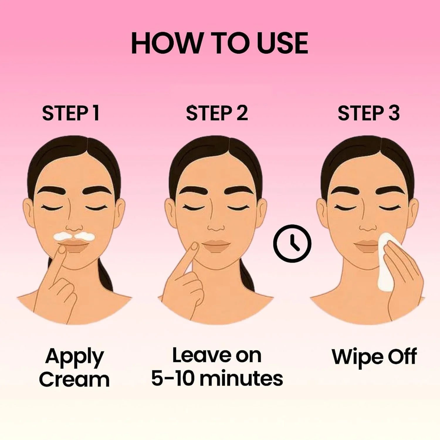 Facial Hair Removal Cream Kit – Gentle & Easy Hair Removal