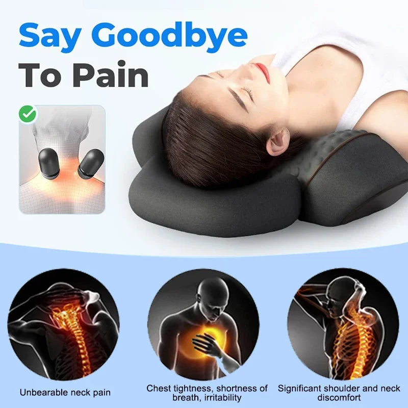 3-in-1 Neck Support Pillow – Massage, Heat & Comfort
